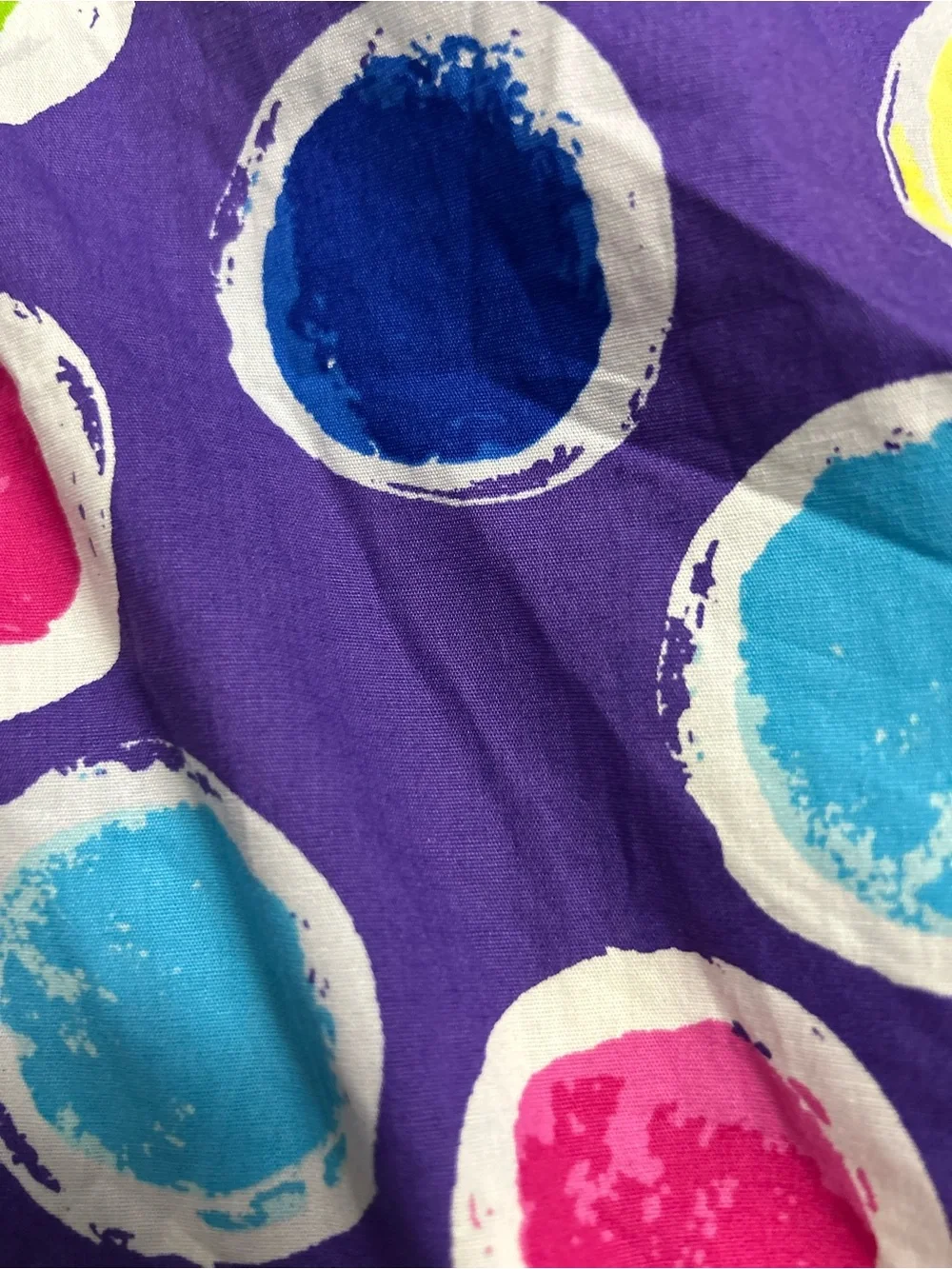 Rare,Too Purple Polka Dot Bow Sundress with Bright Multi Dots. Cotton Size 6 NWT